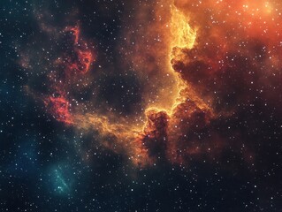 Wall Mural - Colorful nebulae in deep space