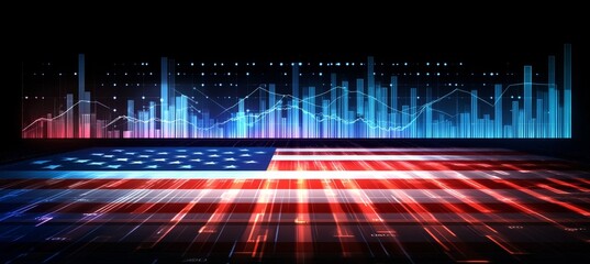 Poster - Comprehensive Digital Visualization of USA Economy Trends, Market Growth and National Statistics