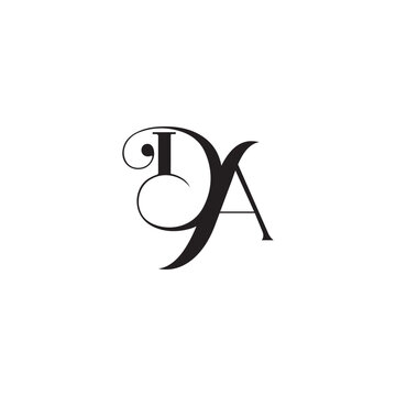 DA luxury logo design , da logo, da vector, da initials, da letters icon	