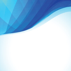 Aufkleber - Abstract background with blue wavy lines and white space for text or graphic design elements use here isolated on transparent background
