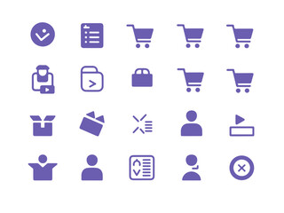 Poster - Shopping icons vector set for web and business design