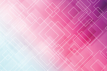 Poster - Abstract background with pink and purple gradient and white square line patterns overlaying the image isolated on transparent background
