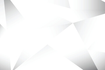 Poster - Abstract white and gray polygonal background with sharp geometric shapes and subtle light gradient isolated on transparent background