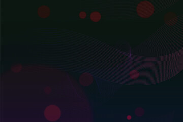 Poster - Abstract dark background with red bokeh circles and a faint grid pattern in the upper right corner isolated on transparent background