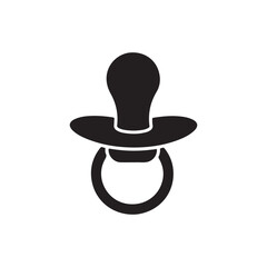 Fototapete - Baby pacifier Icon in black filled and line