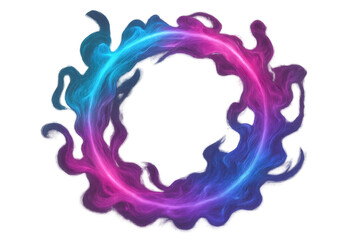 Fototapete - Vibrant gradient abstract circular wave isolated on transparent background
