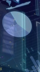 Poster - Animation of statistics and data processing over screens