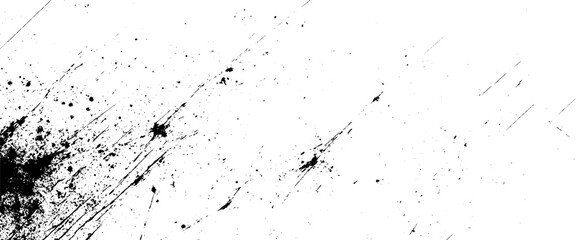 Poster - Vector black and white grunge background stock brush strokes.