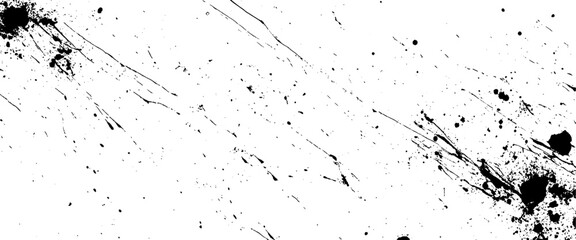Poster - Vector black and white grunge background stock brush strokes.