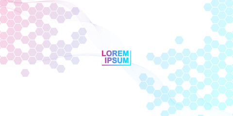 Leinwandbilder - Abstract technology connect background lines and dots with hexagons. Modern hexagons technology concept design background. Vector illustration.