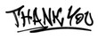 © HTGanzo - Words ‘Thank You’ written in graffiti spray paint lettering isolated on transparent background