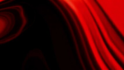Poster - A vibrant red fluid swirls and flows in an abstract pattern against a dark background, creating a dynamic texture
