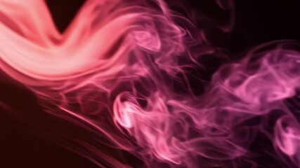 Poster - Pink and purple smoke swirls in an abstract pattern, creating a dynamic and artistic background with a smoky effect