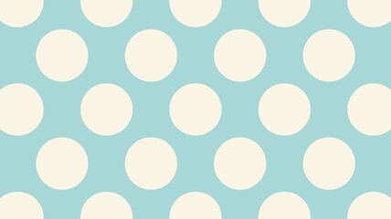 Poster - A light blue background with a pattern of evenly spaced white circles creating a polka dot design