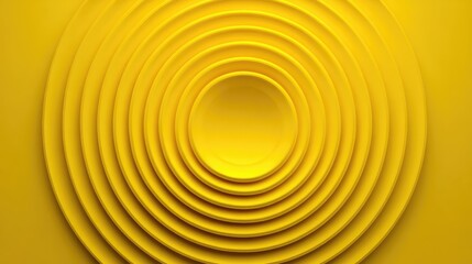 Poster - Elegant Yellow Circular Pattern Creating Depth and Texture with Layered Design Elements for Vibrant Background in Modern Art and Graphic Design Applications