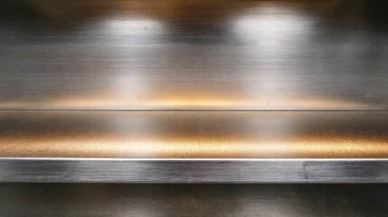 Aufkleber - Polished Metal Surface with Dramatic Lighting Showcasing Reflection and Texture Ideal for Industrial, Architecture, and Abstract Background Visuals