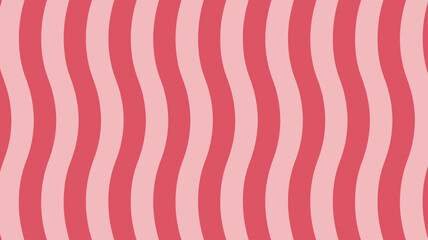 Poster - A repeating pattern of wavy vertical stripes in shades of pink and light pink creating a soft texture