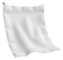 Poster - Smooth white fabric flowing with graceful curves. Soft elegant textile material