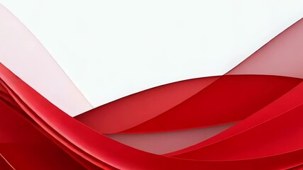Poster - A red abstract wave background with smooth curves creating a dynamic and modern design element