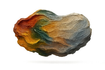 Poster - Abstract oil painting texture, isolated on transparent background, artistic shape