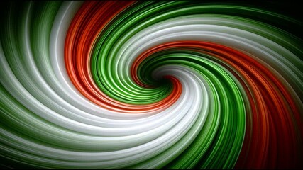 Poster - Whirlwind of Colors: An eye-catching abstract design, a symphony of swirling red, white, and green creating a mesmerizing visual vortex, perfect for dynamic and engaging content.