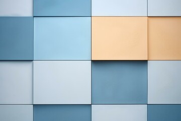 Leinwandbilder - Modern abstract background featuring orange and blue rectangles creating visual interest