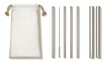 © Bulan - Reusable straws and cleaning brush with a storage pouch, environmentally friendly and sustainable
