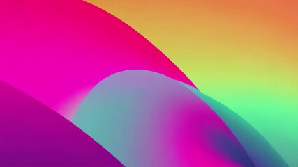 Poster - A vibrant gradient background blends from deep purple to soft pink and orange, creating a smooth, colorful texture