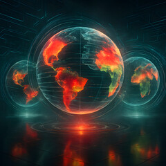 High-Tech Security Map Design