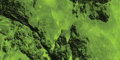 Aufkleber - Abstract green terrain depiction featuring textured surfaces with shades of green and black suggesting rocky landscapes