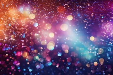 Poster - Colorful bokeh lights creating festive christmas background