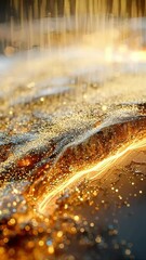 Poster - Abstract cosmic scene with glowing stars and swirling galactic clouds in deep space