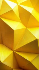 Poster - Seamless geometric yellow pattern with three-dimensional angular shapes creating a dynamic abstract texture