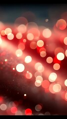 Poster - Abstract red and black glitter background with sparkling bokeh lights creating a festive, shimmering atmosphere