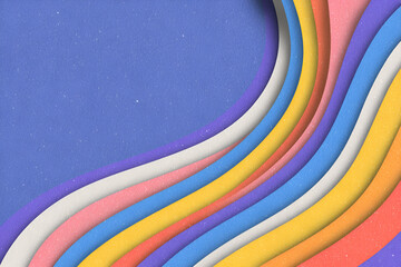 Poster - Colorful Abstract Wavy Background with Pastel Tones for Creative Design Projects