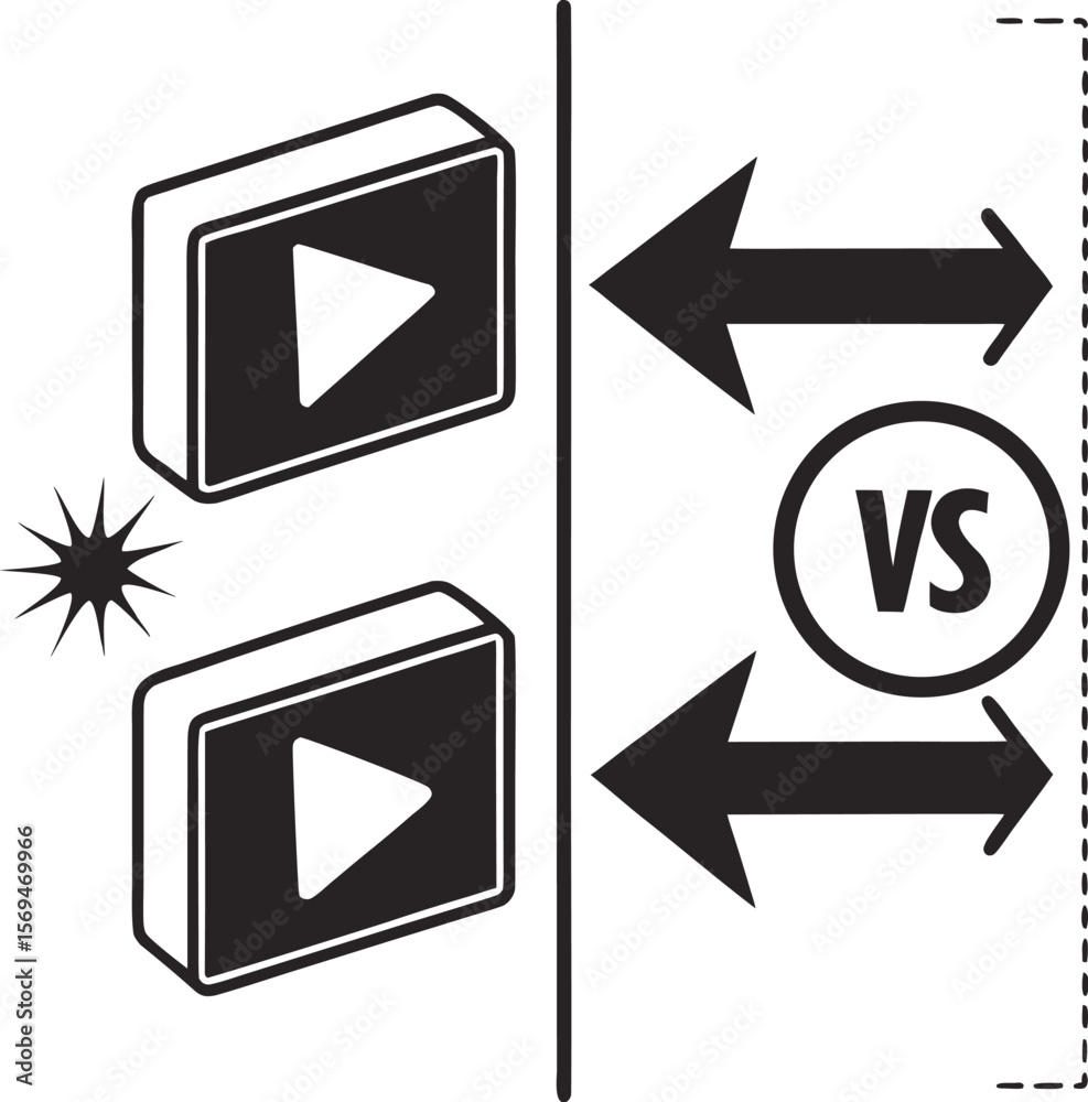 3d Comparison Vector black silhouette vector of comparison layout with data Stock Vector ...