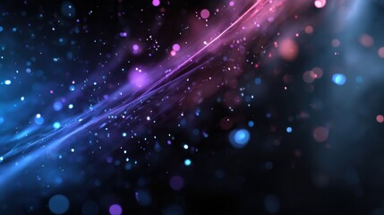 Poster - Dynamic light trails in a cosmic space setting abstract art dark background vibrant colors creative concept