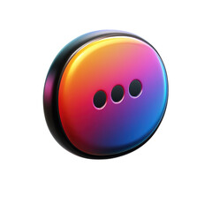 Poster - Three Dots Menu Icon More Options Button UI Element Rainbow Color Palette on transparent background