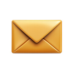 Fototapete - Golden Email Graphic Mail Communication Icon Shiny Notification Design on transparent background