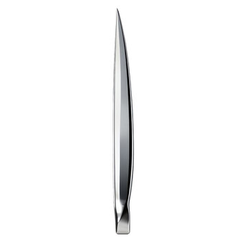 Sleek Chrome Knife Blade Minimalist Modern Silver Sharp Edge Kitchen Tool on transparent background