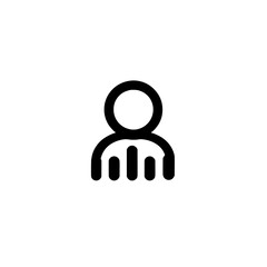 Poster - User Profile Icon with Bar Chart Representing Personal Analytics Performance or Growth Data