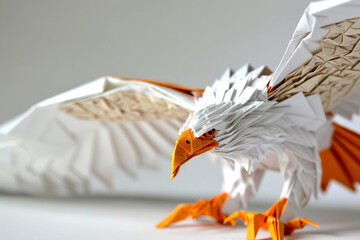 Poster - Ai generated image of colorful origami animals art