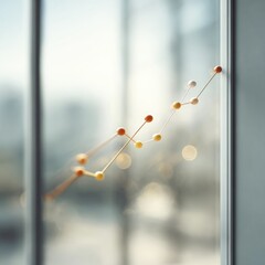 Aufkleber - Modern Professional Digital Data Graph Showing Upward Trend Lines for Business Growth and Market Analysis in Corporate Marketing Content