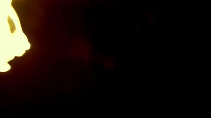 Poster - Warm glowing dust particles in golden light