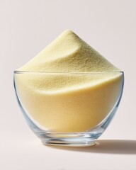 Poster - Premium Corn Starch Powder in Glass Bowl Modern Minimalist Food Ingredient for Authentic Cooking, Healthy Millennial Kitchens, and Marketing Content