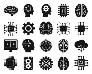 Poster - artificial intelligence icon set ai icon  40 icons.svg