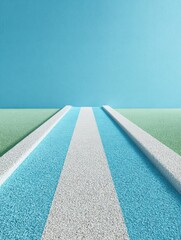 Aufkleber - Professional Modern Track and Field Stadium Throw Zones with Clear Markings Premium Sports Venue for Athletic Competition and Marketing Content