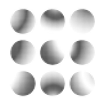 Halftone gradient circles Halftone Circles A Collection of Dot Pattern Spheres