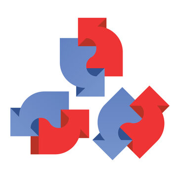 Two arrows circle. Arrow icon. Symbol or emblem in flat style. Exchange data symbol icon. vector illustration