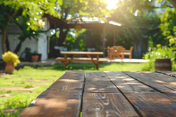 Poster - Outdoor pub party atmosphere, generative ai
